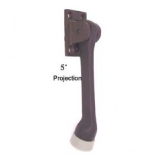 5" Projection Solid Brass Satin Nickel Door Holder