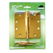 4.5inch x 4.5inch x 2.5mm 1/4" Radius Solid Brass Hinges