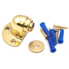 Solid Brass Magnetic Door Stopper Bright Brass Finish